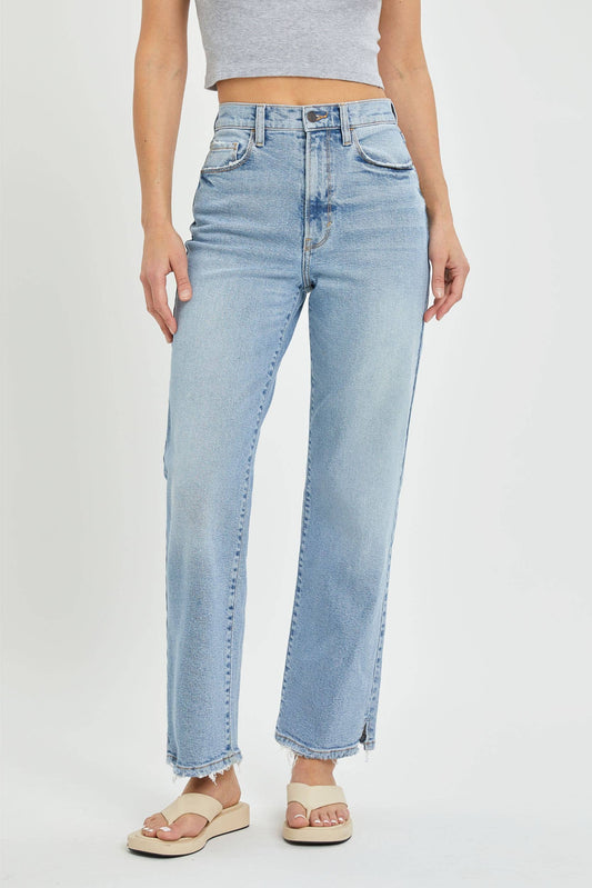 Cello Jeans - Super High Rise Dad Jeans with Mini Side Slits WV18789RS-LT