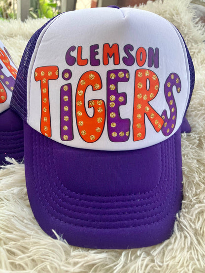 Clemson Tiger inspired trucker hat