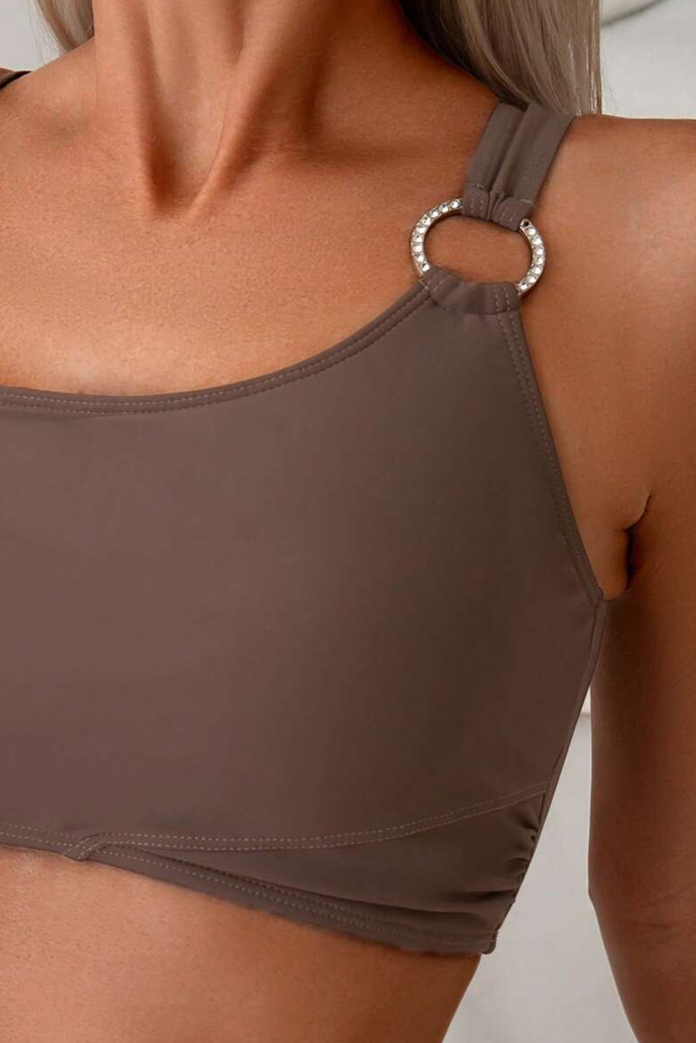 Asymmetric Black Swimsuit