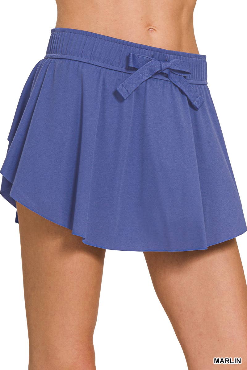Ruffle Hem Tennis Skirt With Hidden Inner Pockets