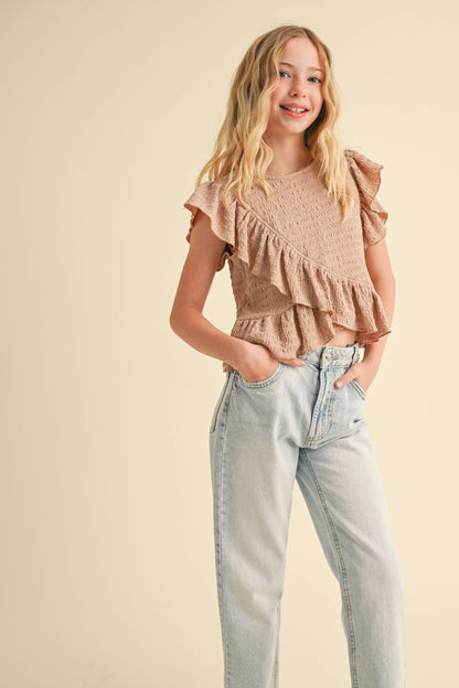 Dusty Rose Twirl Top