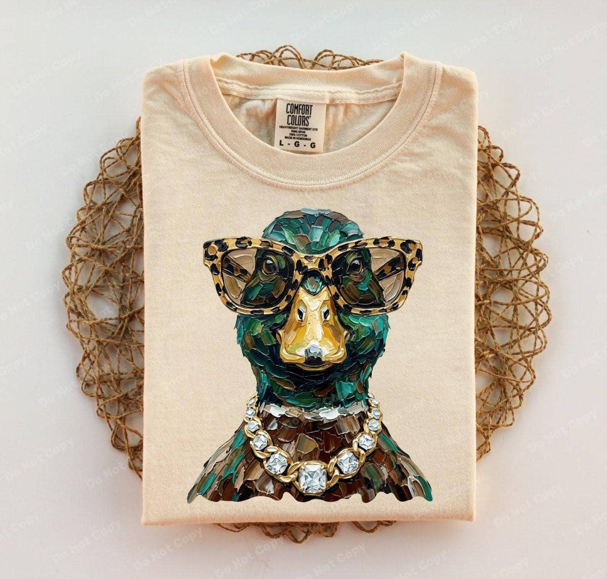 Glam Mallard Duck DTF Heat Transfer