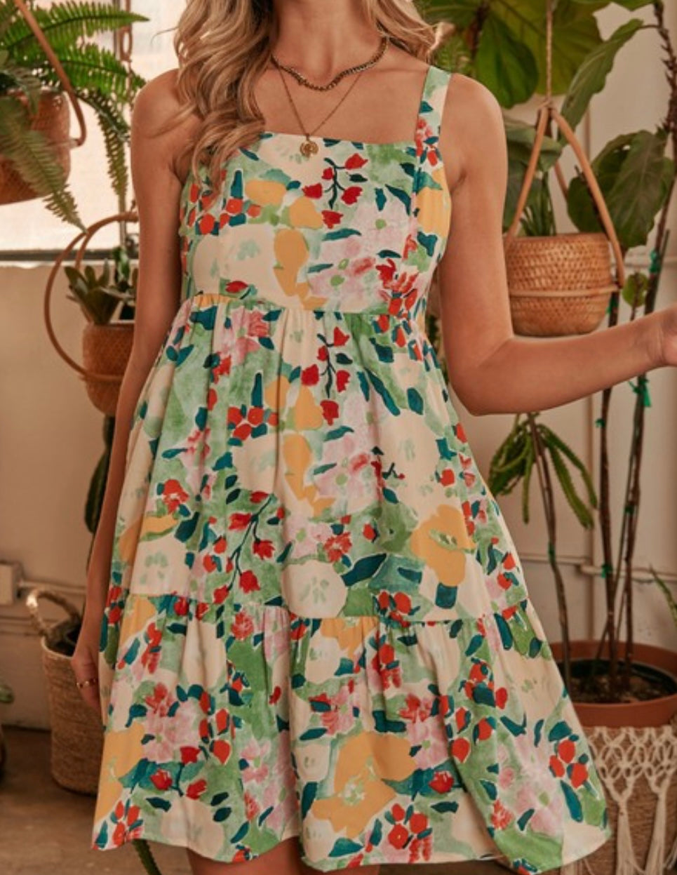 Green floral Hailey dress