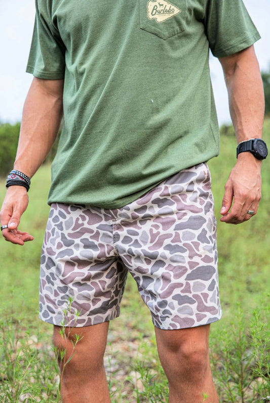 Burlebo Everyday- Classic Deer Camo Shorts