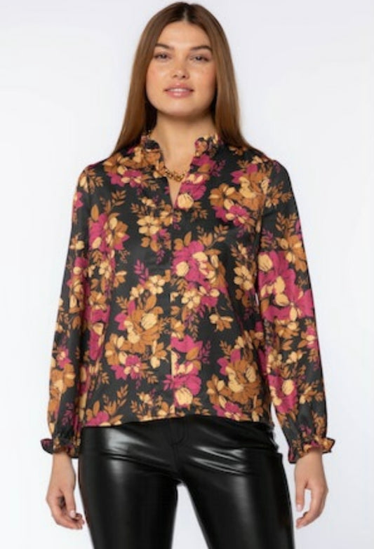 Maggie Multi Gold Floral Blouse