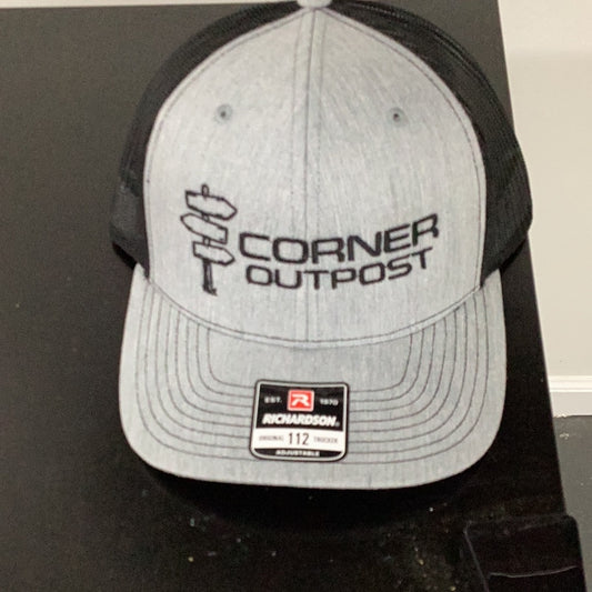 Light Gray/black mesh Richardson hat CO embroidered