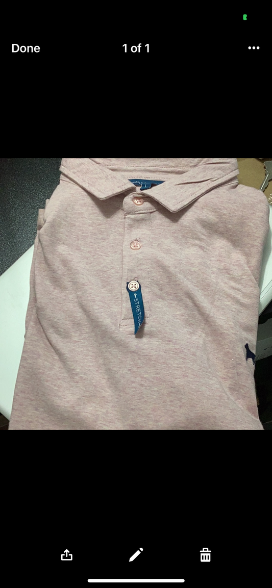 Simply southern men’s polo Heather orchid med