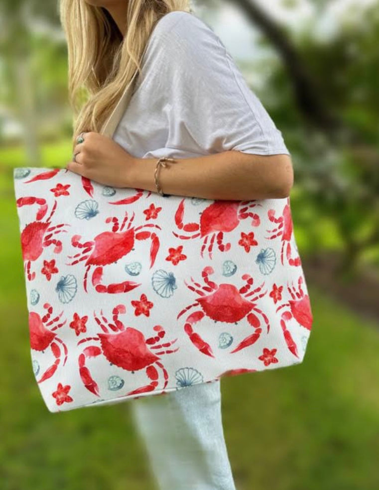 Crabby Shell Beach Tote