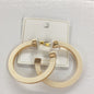 50 mm Colored Wood Hoops off white