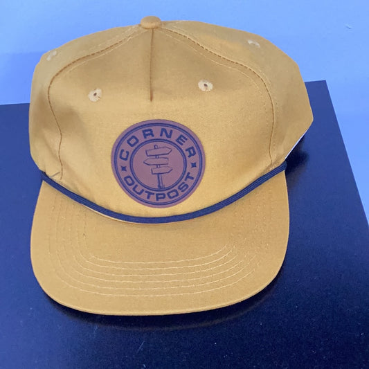 Goat Mustard Rope Hat Lost Hat Co CO leather logo