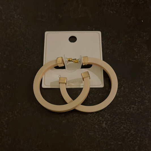 50 mm Colored Wood Hoops Natural