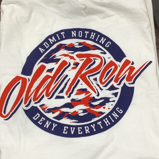 Old Row Splatter Circle Logo USA pocket tee white S