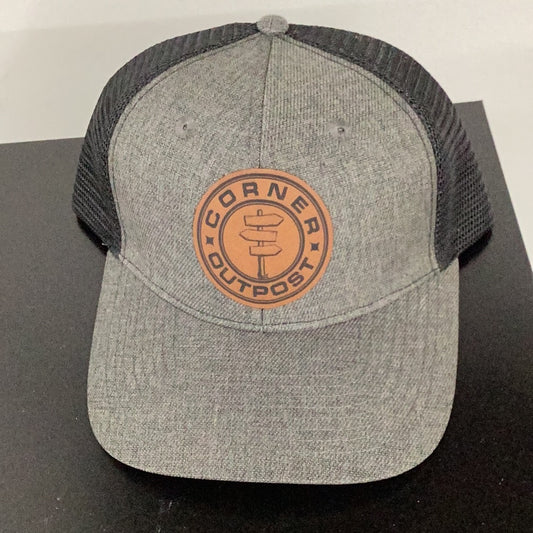 Slate Charcoal & black Lost Hat leather CO logo