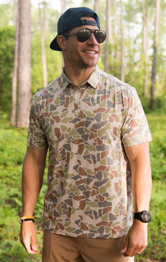 Burlebo Performance Polo Driftwood Camo