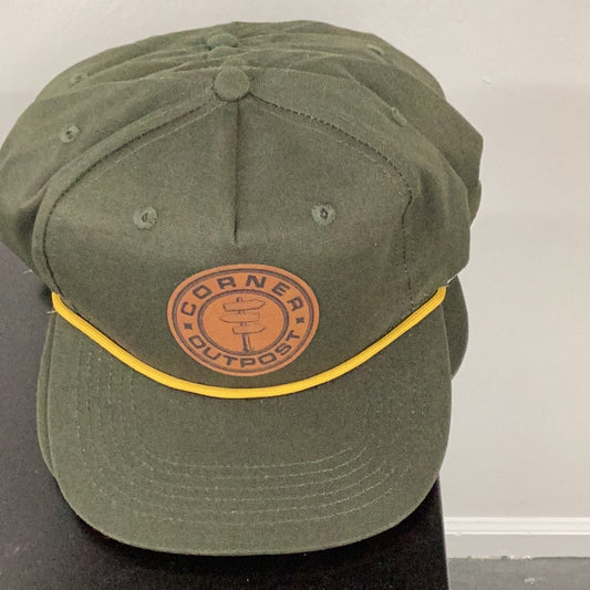 Goat Rope Olive Hat Lost Hat Co CO leather logo