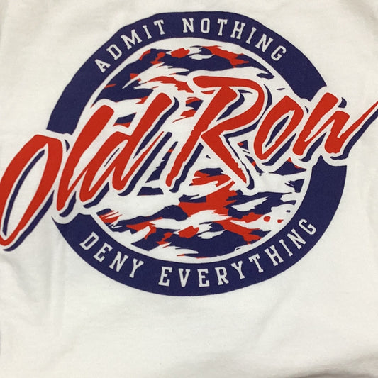 Old Row Splatter Circle Logo USA pocket tee white M