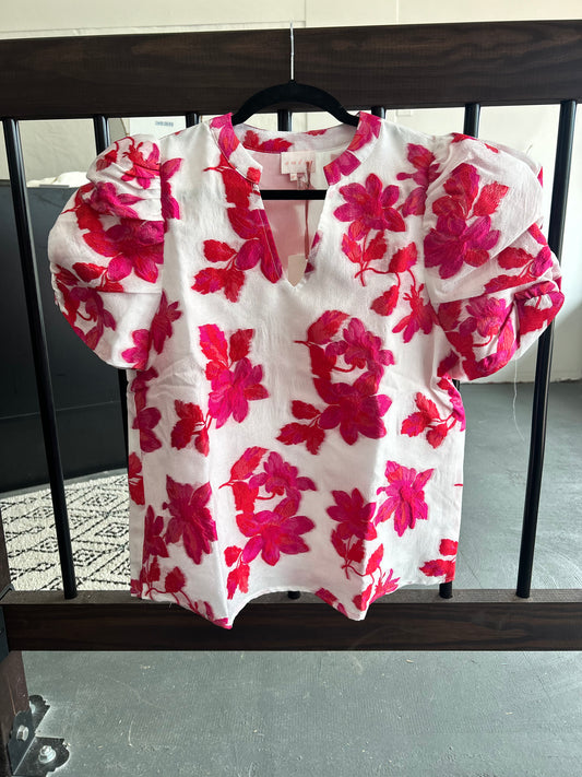 Entro Fuchsia flower shirt