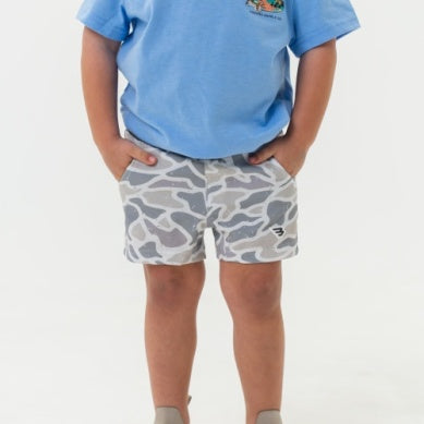 BURLEBO YOUTH ATHLETIC SHORTS - WHITE CAMO