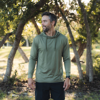 PERFORMANCE HOODIE- SEA BREEZE GREEN