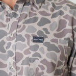 Burlebo Performance Button Up-Classic Deer Camo