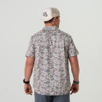Burlebo Performance Button Up-Classic Deer Camo
