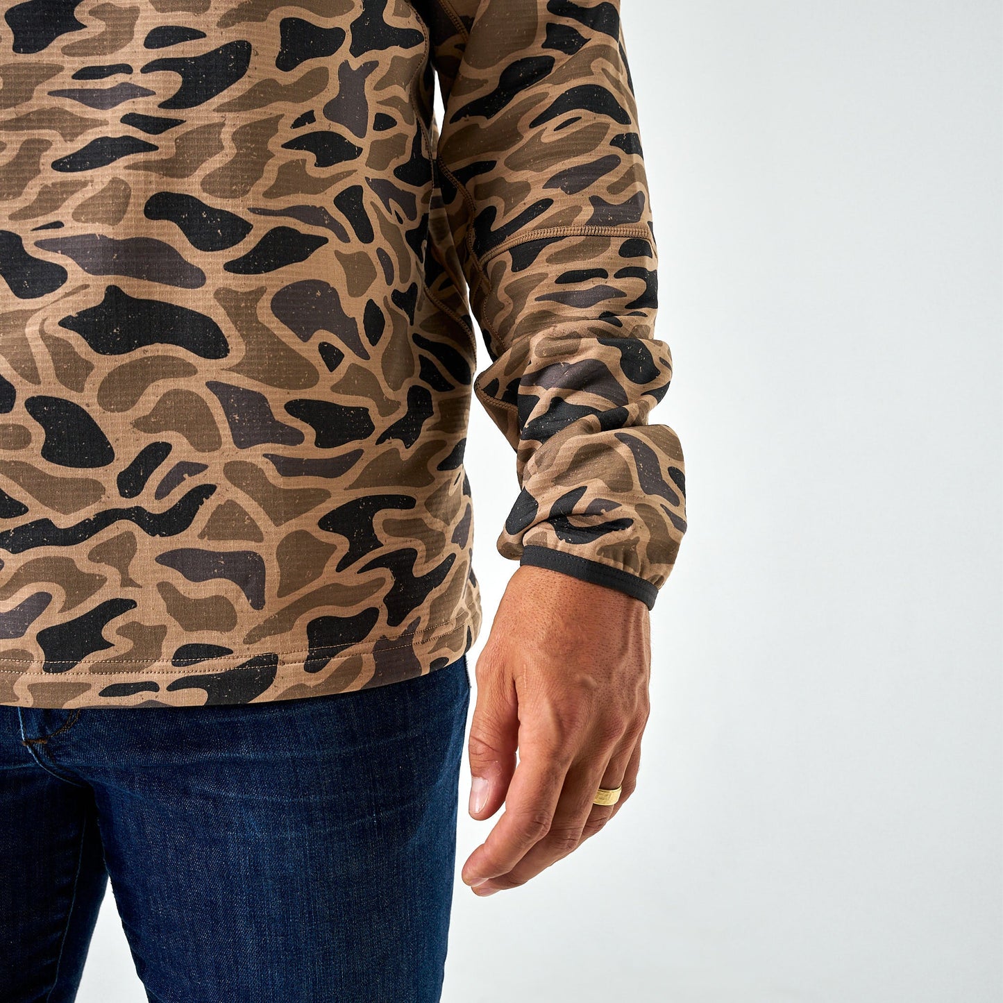 BLAZE TECH QUARTER ZIP- GAUGE CAMO