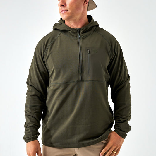 BLAZE TECH QUARTER ZIP-MALLARD GREEN