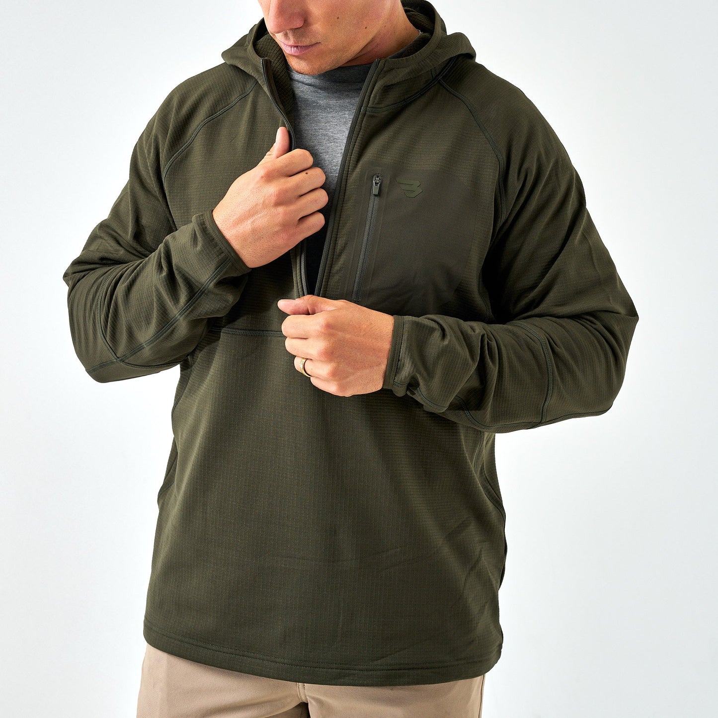 BLAZE TECH QUARTER ZIP-MALLARD GREEN