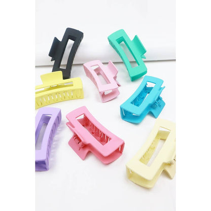 Matte Cut Out Rectangle Hair Claw