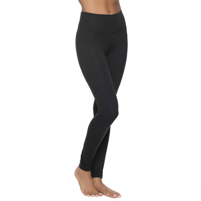 Sueded Athletic Leggings: Black (BLK)