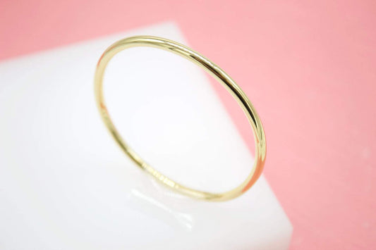 18K Gold Filled 3mm Bangle For Kids (B37): Gold