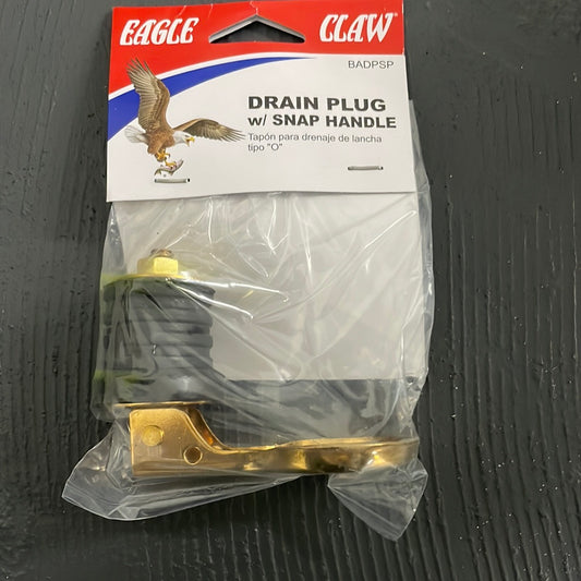 Eagle claw BADPSP Boat drain plug with snap handle