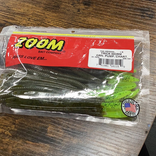 Zoom 006104, trick worm, 6 1/2 inch