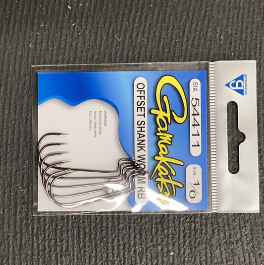 Gamakatsu 54411 Worm hook, size 1/0